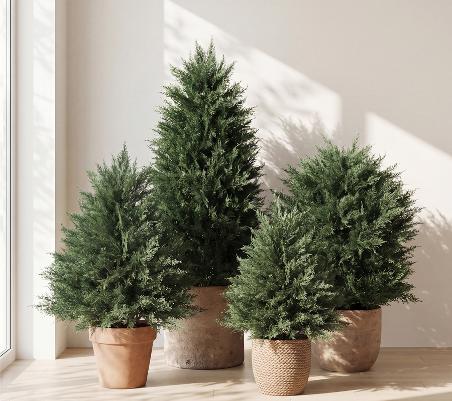 Искусственные туи: озеленение для дома, офиса и ландшафта в любое время года