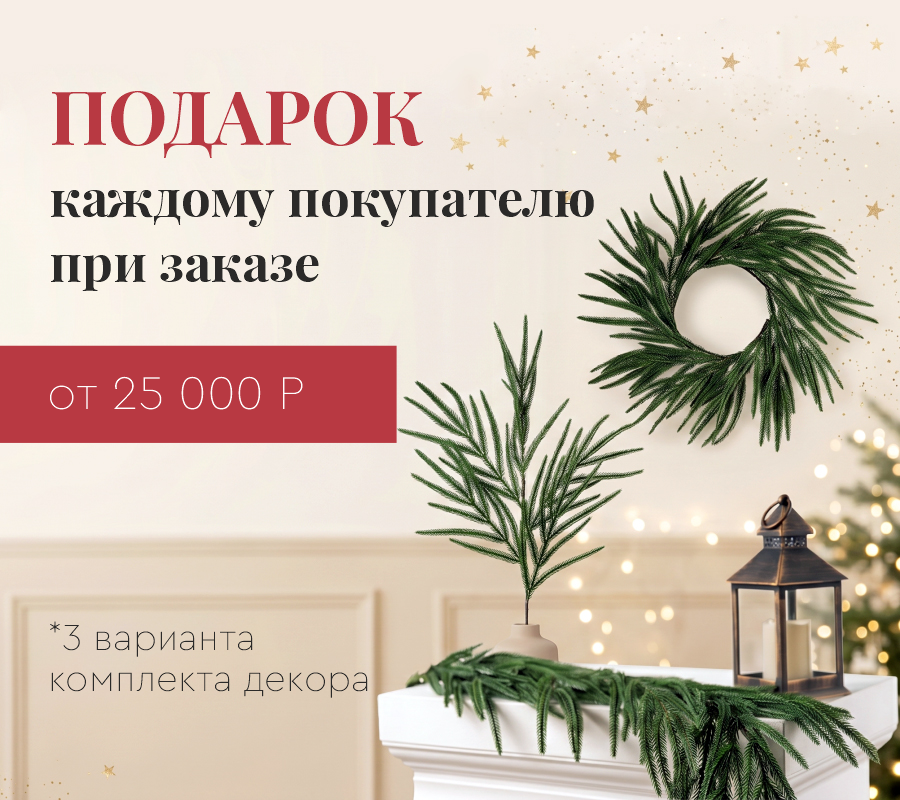 Подарки каждому покупателю при заказе от 25000 рублей