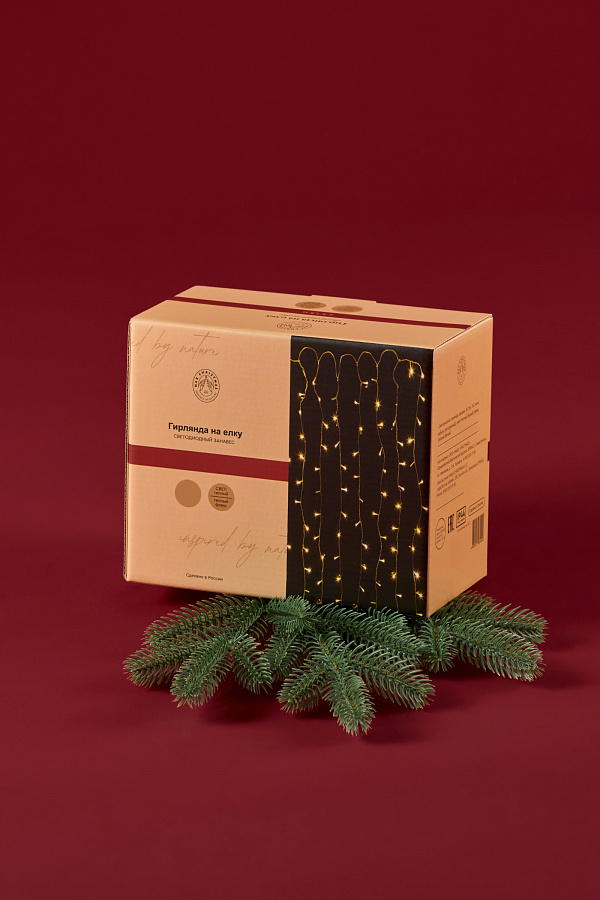 Светодиодная гирлянда штора 3x2м 570L/WW/T/FW