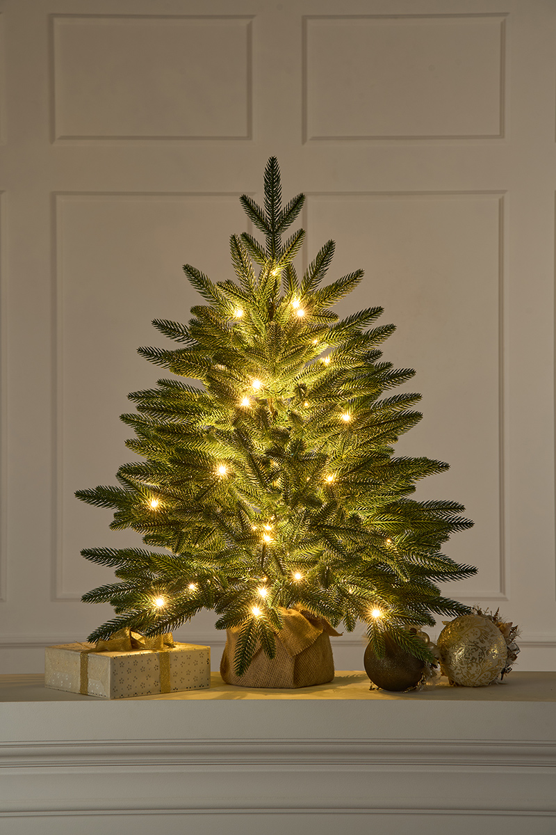 Ель настольная Романовская с лампочками