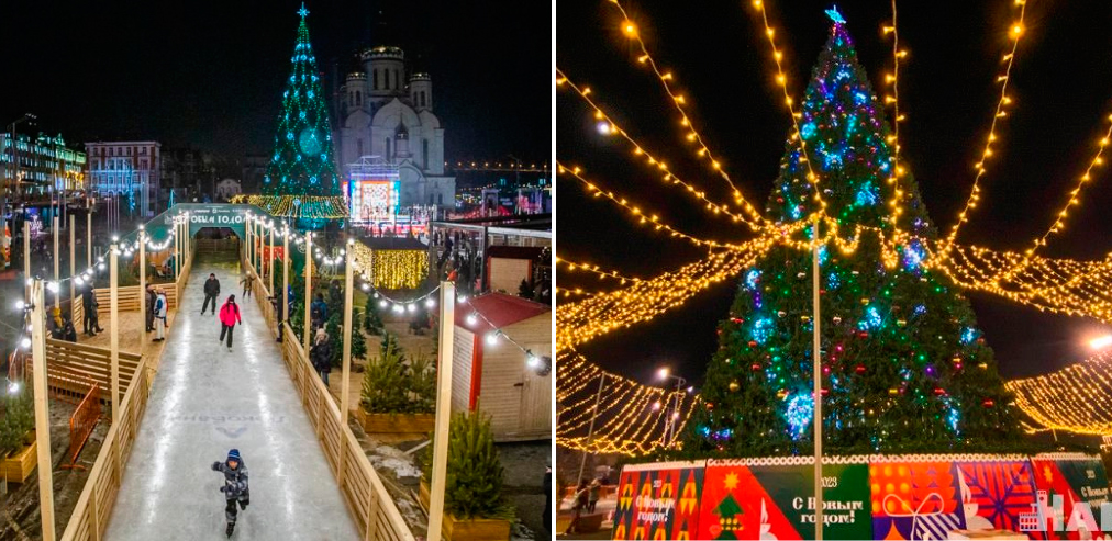 Новогоднее украшение Владивостока: главная елка