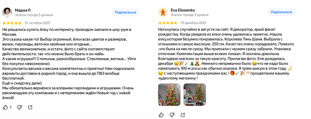 Отзывы покупателей о елках Max Christmas 5