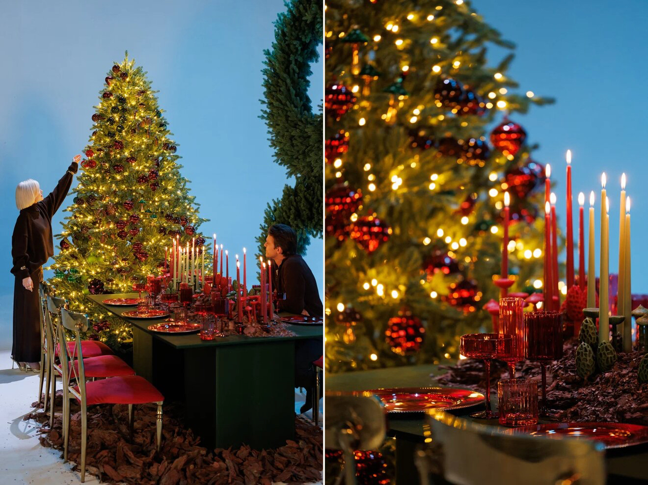 Искусственные ели с лампочками Max Christmas