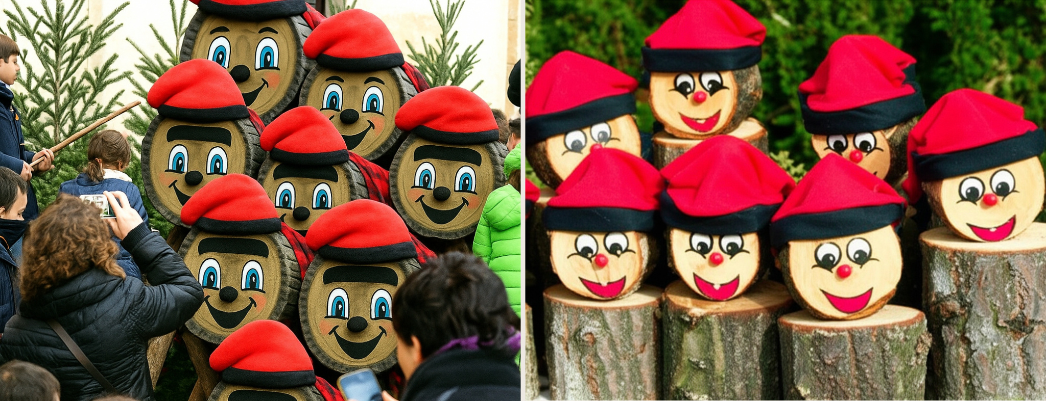 Новогодняя традиция: бревно и сладости