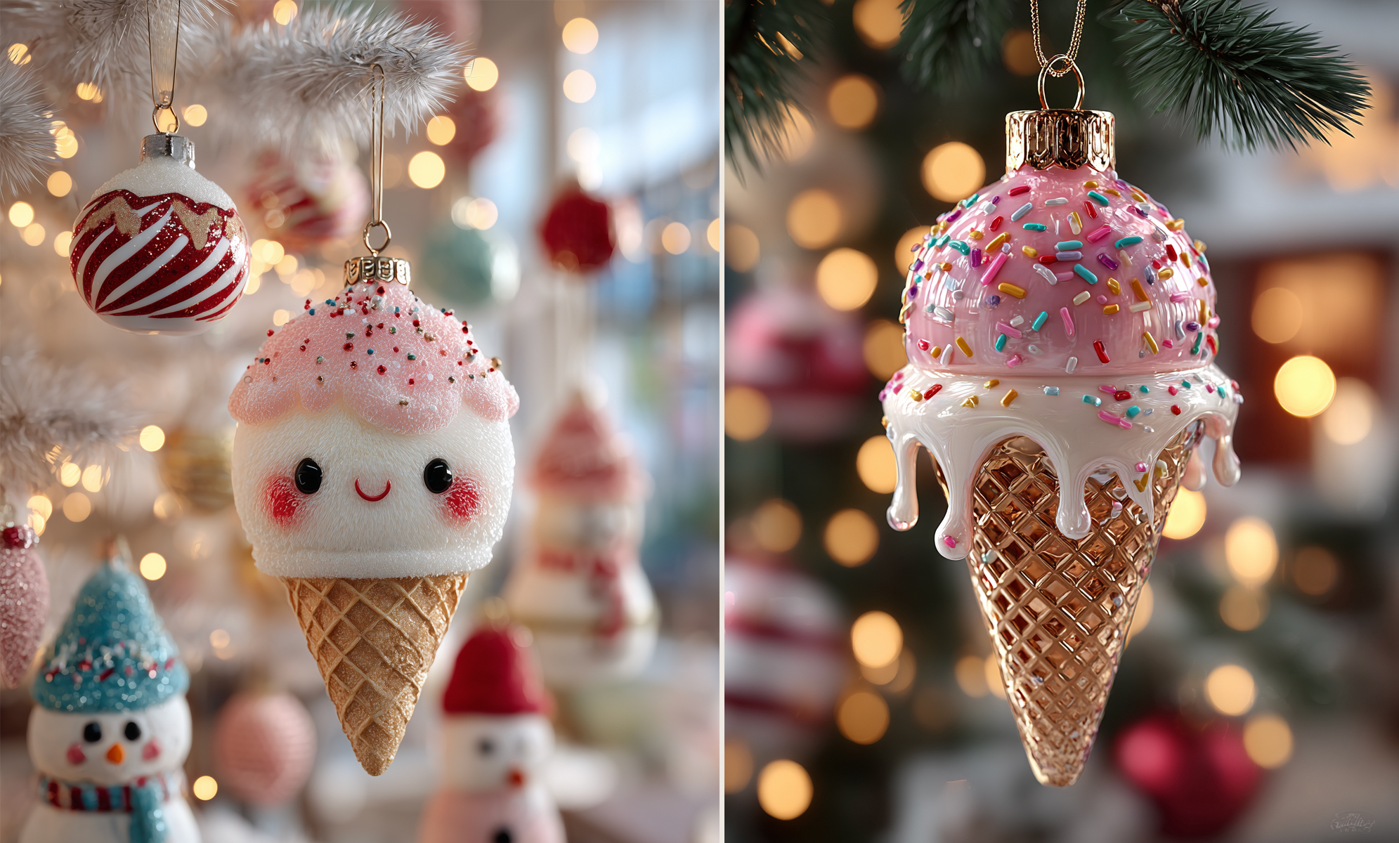 елочные игрушки в виде мороженного елочные игрушки в виде мороженного