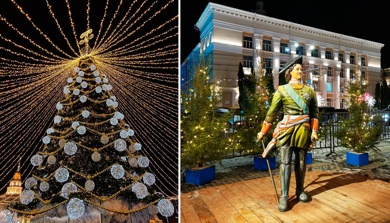 Новогоднее украшение Воронежа
