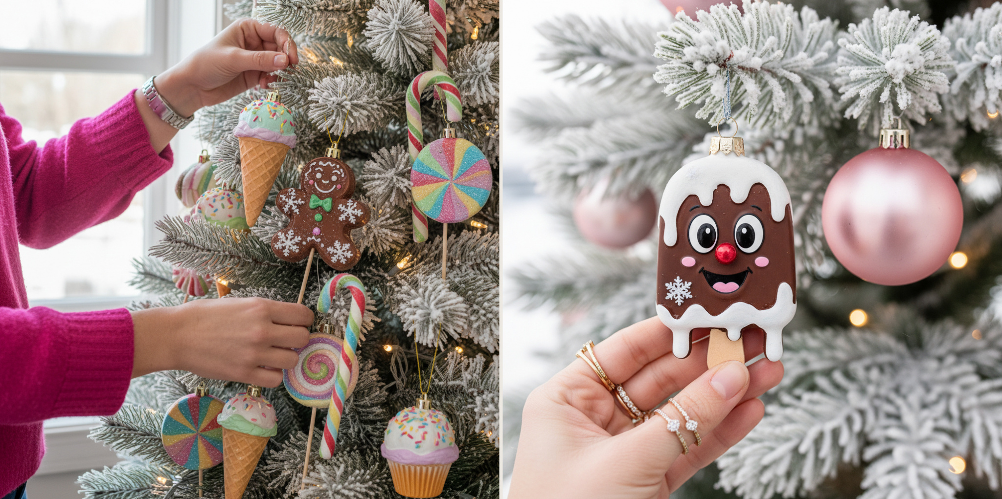 мороженое  на однотонных елках мороженое  на однотонных елках