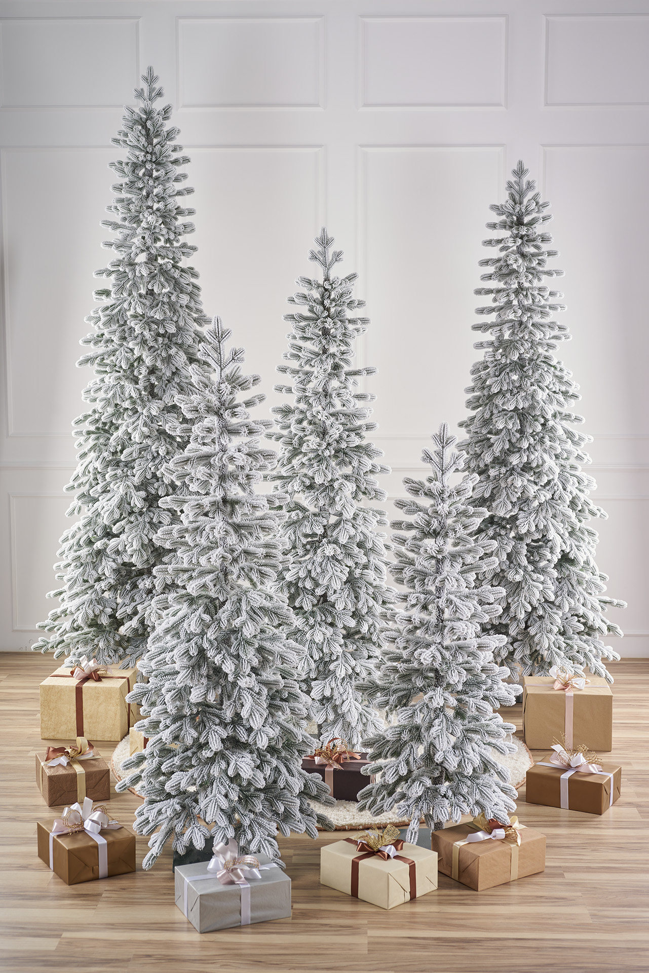 Ель искусственная литая Тикко заснеженная