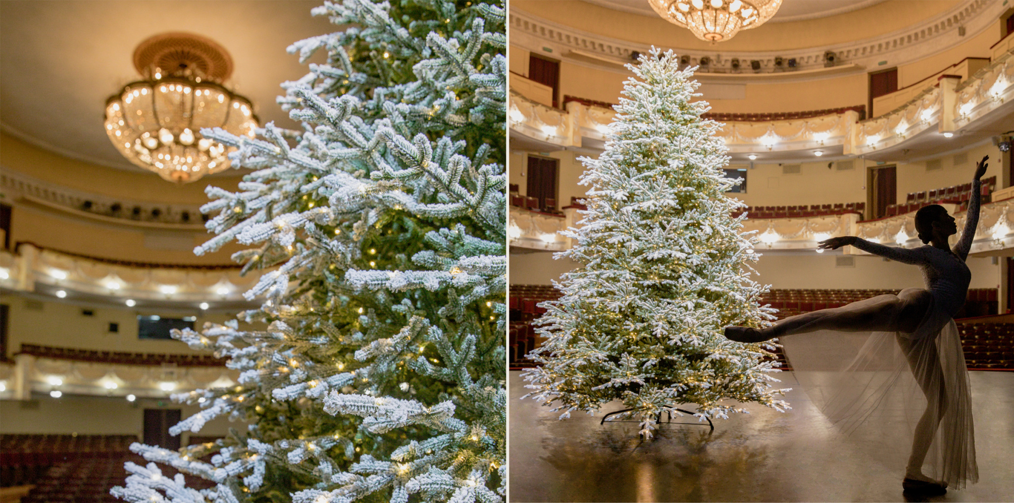 Елка с лампочками заснеженная Арко Элитная