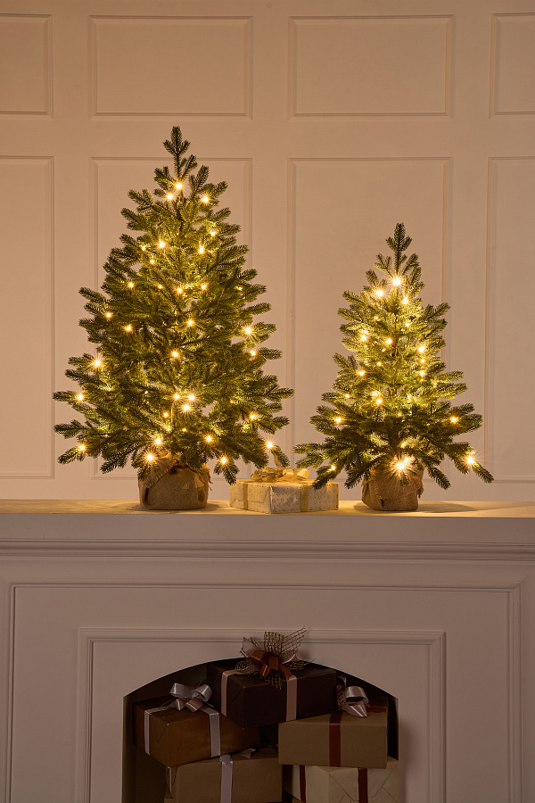 Ель настольная Византийская с лампочками