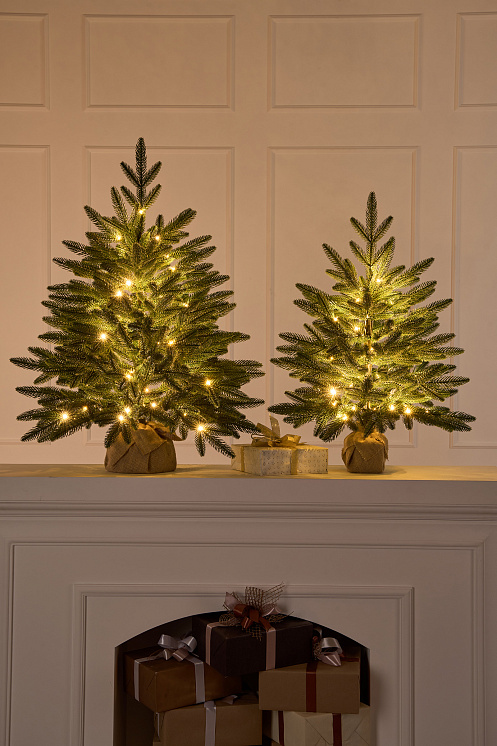 Ель настольная Романовская с лампочками