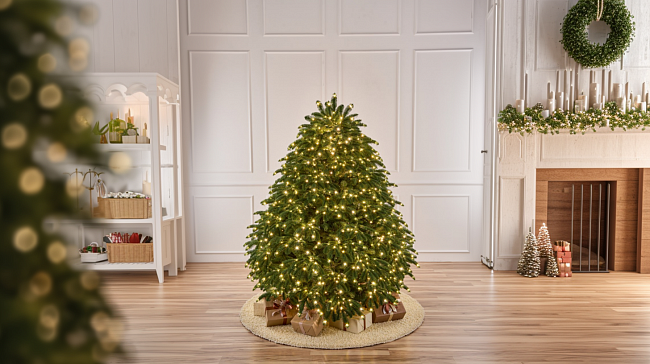 Ель искусственная Датская с лампочками