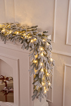 Гирлянда рождественская Версальская заснеженная с лампочками