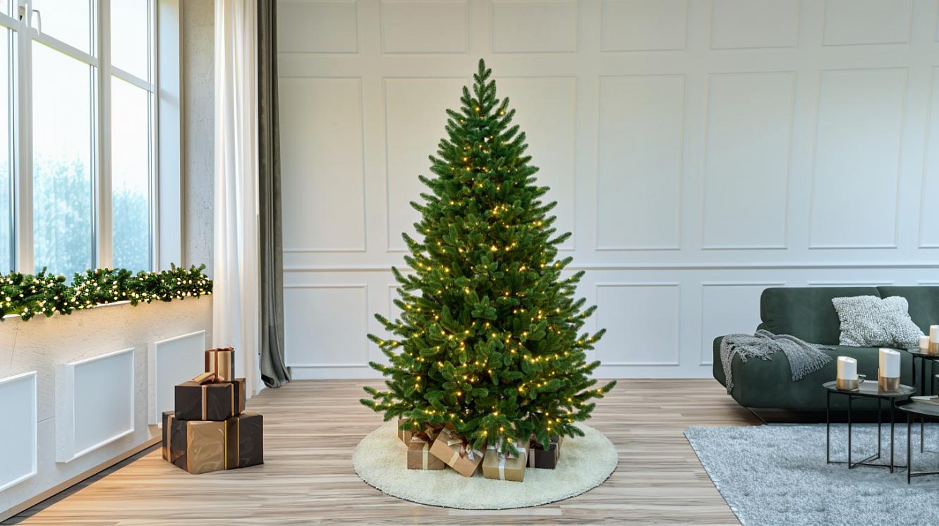 Ель литая Сочинская с лампочками