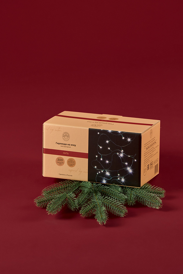 Светодиодная гирлянда нить 300 ламп 300L/W/T/FW