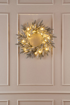 Венок Романовский заснеженный с лампочками