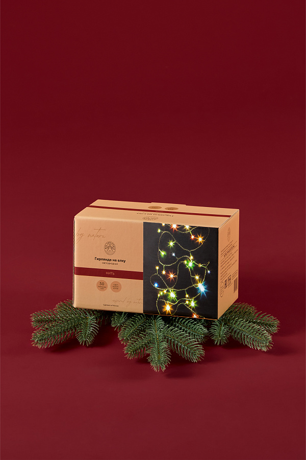 Светодиодная гирлянда нить 50 ламп 50L/M/G/R