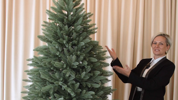 Ель искусственная литая Самарская голубая