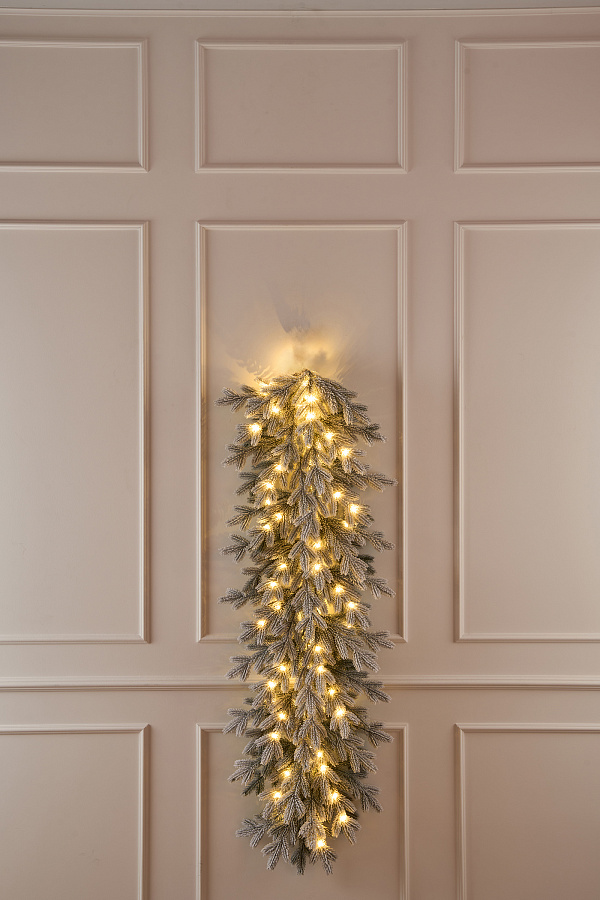 Гирлянда рождественская Версальская заснеженная с лампочками