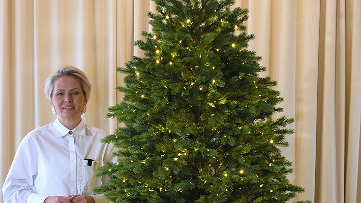 Елка литая с лампочками Воронцовская Элитная