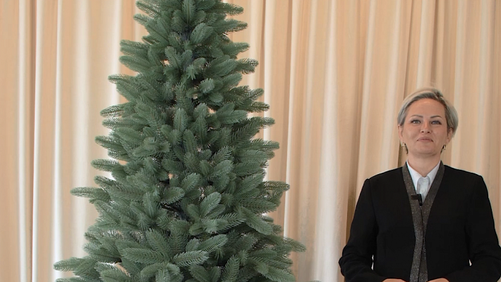 Ель искусственная литая Тверская голубая