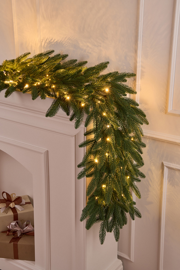 Гирлянда рождественская Романовская с лампочками